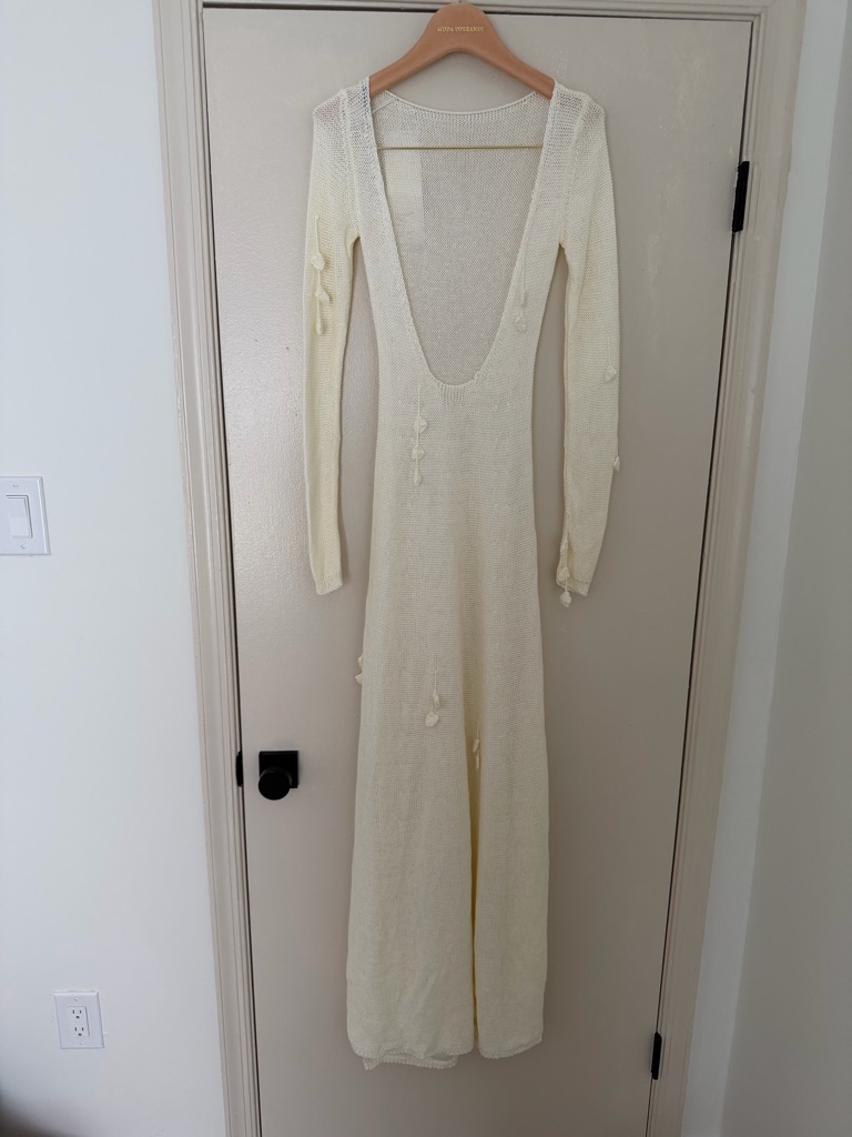 Anna October Emmeline Cream Long Sleeve Maxi Dress Size Xs New! With Tags! — image 7 of 8